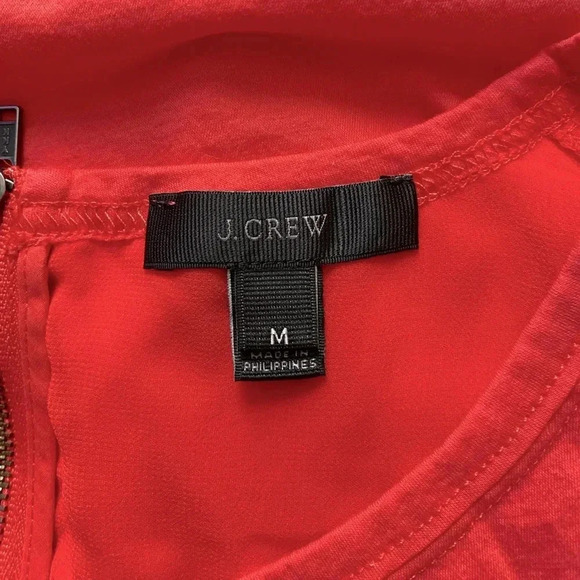 J CREW | Coral Double Layer Ruffle Hem Cotton Sleeveless Tank Top Size M - Picture 8 of 10